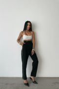 CHANEL PANTOLON YAN BİYELİ - Siyah resmi